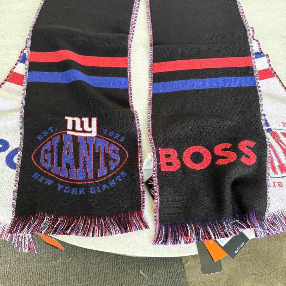Hugo Boss X NFL Scarf Giants,‎ Wool-blend, new with tag